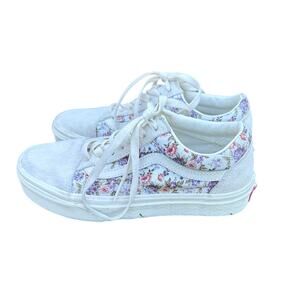 New Vans Old Skool Vintage Floral Print Shoe Size 5.5 women/teens Skater girl